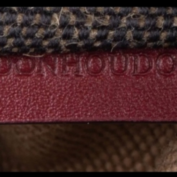 Burberry Burgundy Red Grainy CheckCanvas Hobo Bag - Picture 5 of 7